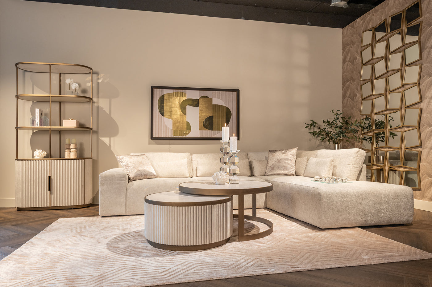 Richmond Interiors halboffener Schrank Tivoli rund 2-türig | Weiß