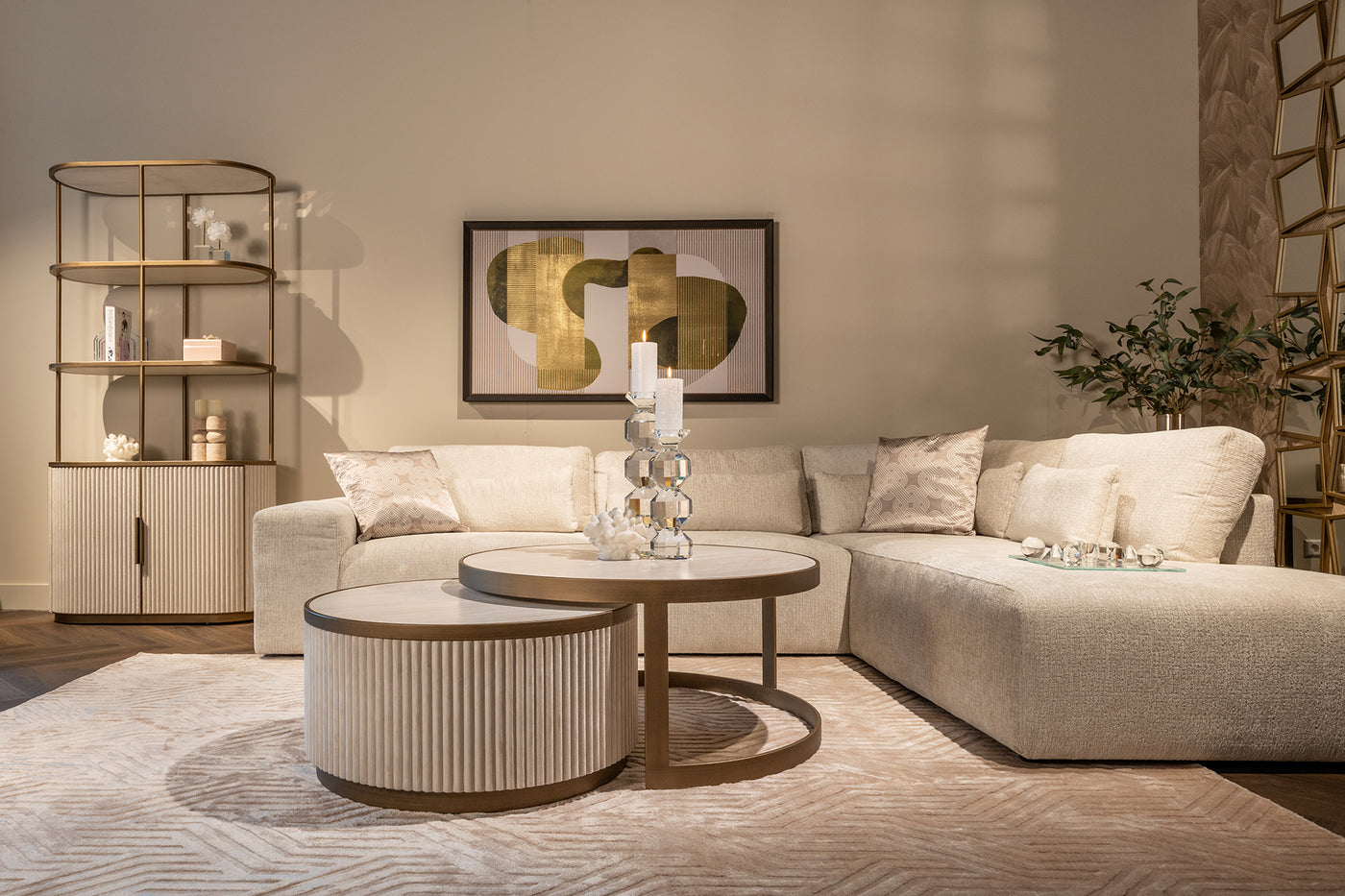 Richmond Interiors halboffener Schrank Tivoli rund 2-türig | Weiß