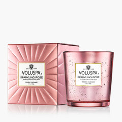 Voluspa Bougie Parfumée Sparkling Rose Vermeil Collection | Bougie Classique
