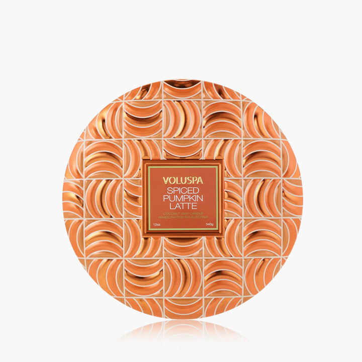 Voluspa 3-Docht Duftkerze Spiced Pumpkin Latte | Dose mit Deckel