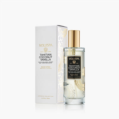 Voluspa Raumspray Tahitian Coconut Vanilla im edlen Glasflakon