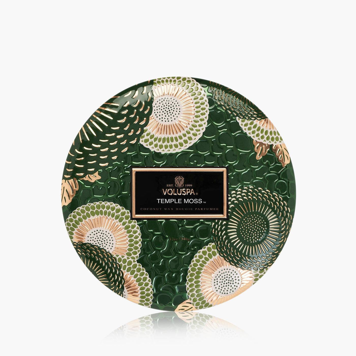 Voluspa 3-Docht Duftkerze Temple Moss | Dose mit Deckel
