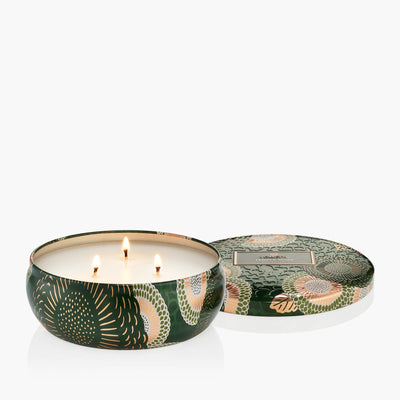 Voluspa 3-Docht Duftkerze Temple Moss | Dose mit Deckel