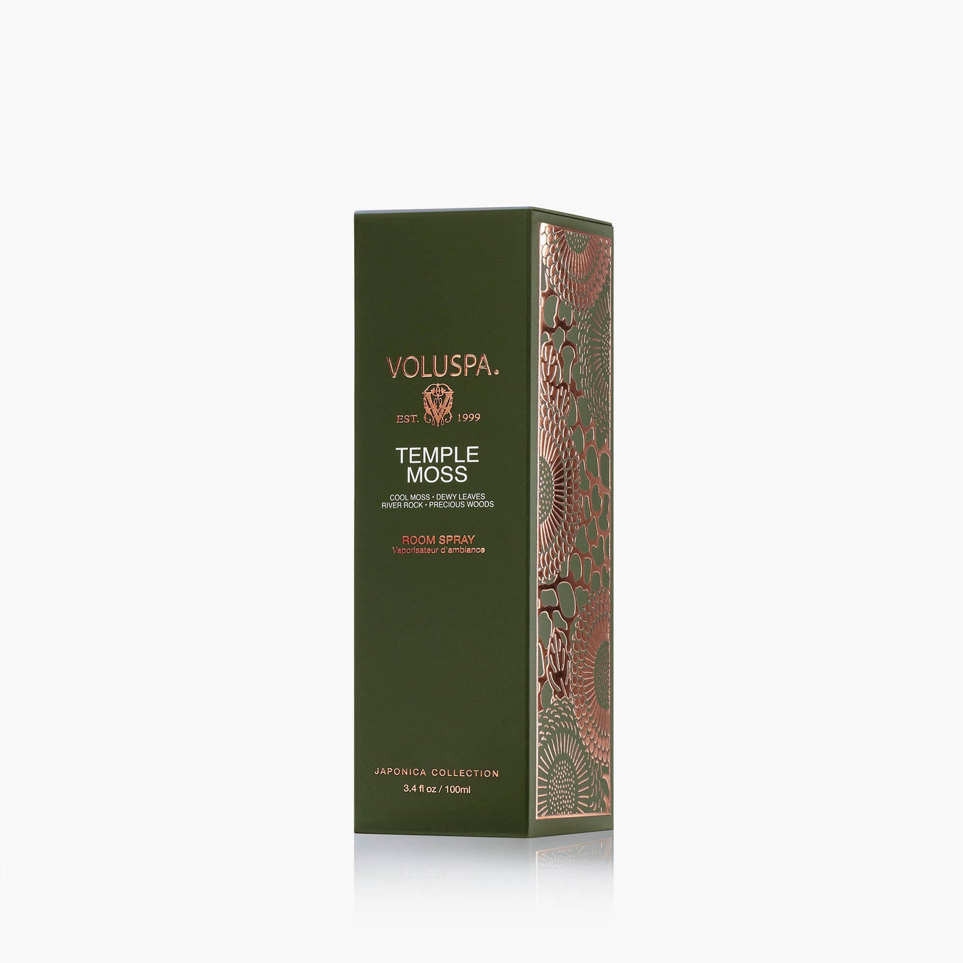 Voluspa Raumspray Temple Moss im edlen Glasflakon