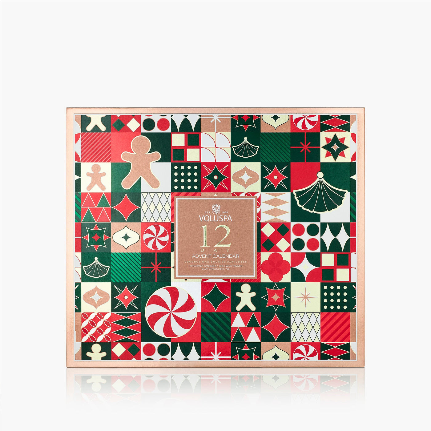 Voluspa Geschenkset Luxuriöser Adventskalender mit 12 Duftkerzen & Dochtschere | Neues Design