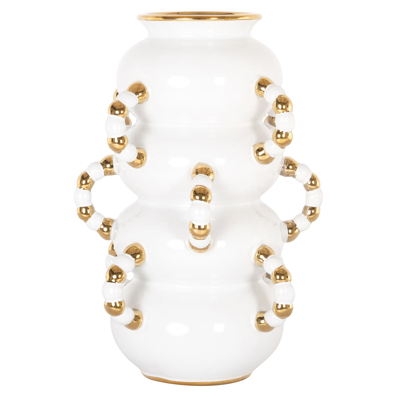 Richmond Interiors Vase Pippy Weiß | H 35 cm