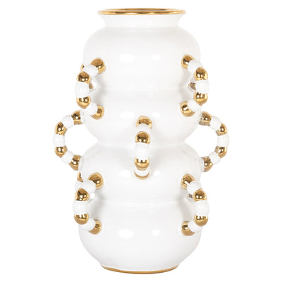 Richmond Interiors Vase Pippy Weiß | H 35 cm