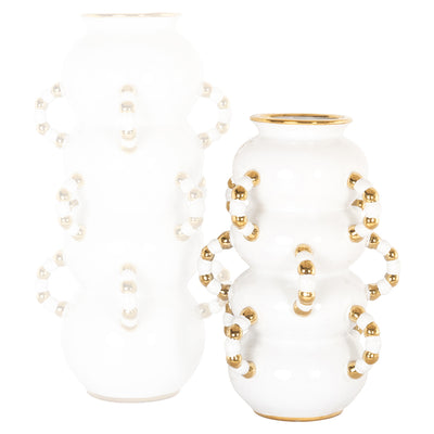 Richmond Interiors Vase Pippy Weiß | H 35 cm