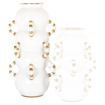 Richmond Interiors Vase Pippy Weiß | H 47 cm