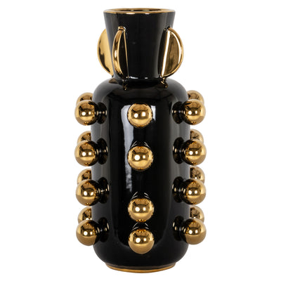 Richmond Interiors Vase Zalia Schwarz | H 40 cm