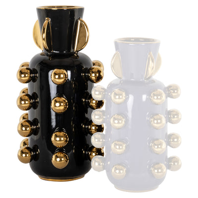 Richmond Interiors Vase Zalia Schwarz | H 40 cm