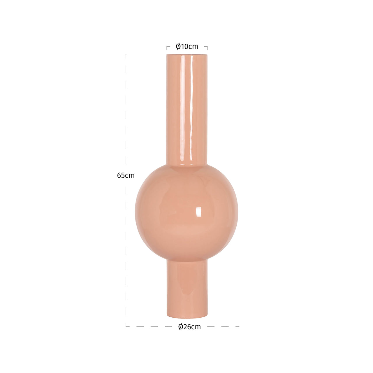 Richmond Interiors Bodenvase Novalee Salmon | H 65 cm