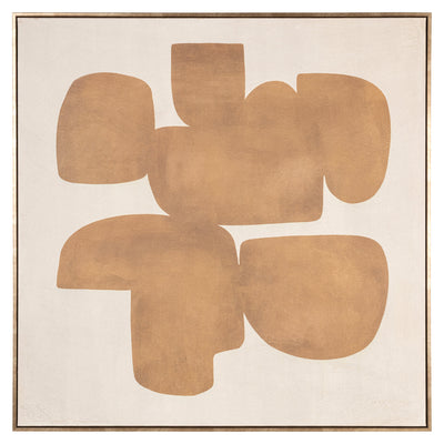 Richmond Interiors Wandbild Wall Art Odyssey Gold links | 100x100 cm