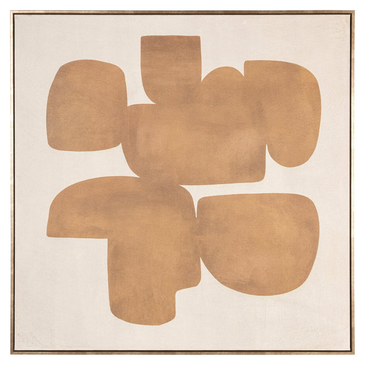 Richmond Interiors Wandbild Wall Art Odyssey Gold links | 100x100 cm