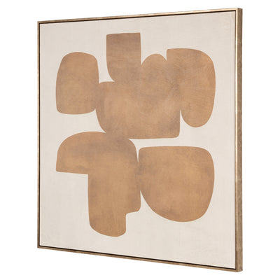 Richmond Interiors Wandbild Wall Art Odyssey Gold links | 100x100 cm