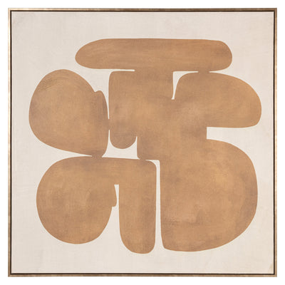 Richmond Interiors Wandbild Wall Art Odyssey Gold rechts | 100x100 cm