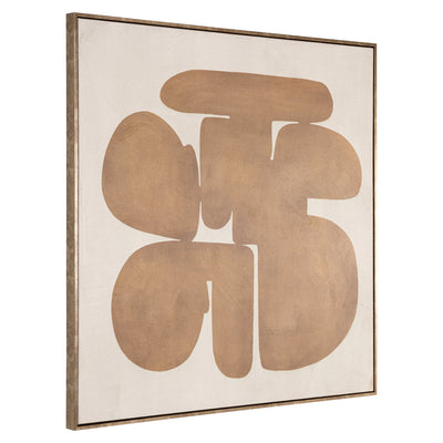 Richmond Interiors Wandbild Wall Art Odyssey Gold rechts | 100x100 cm