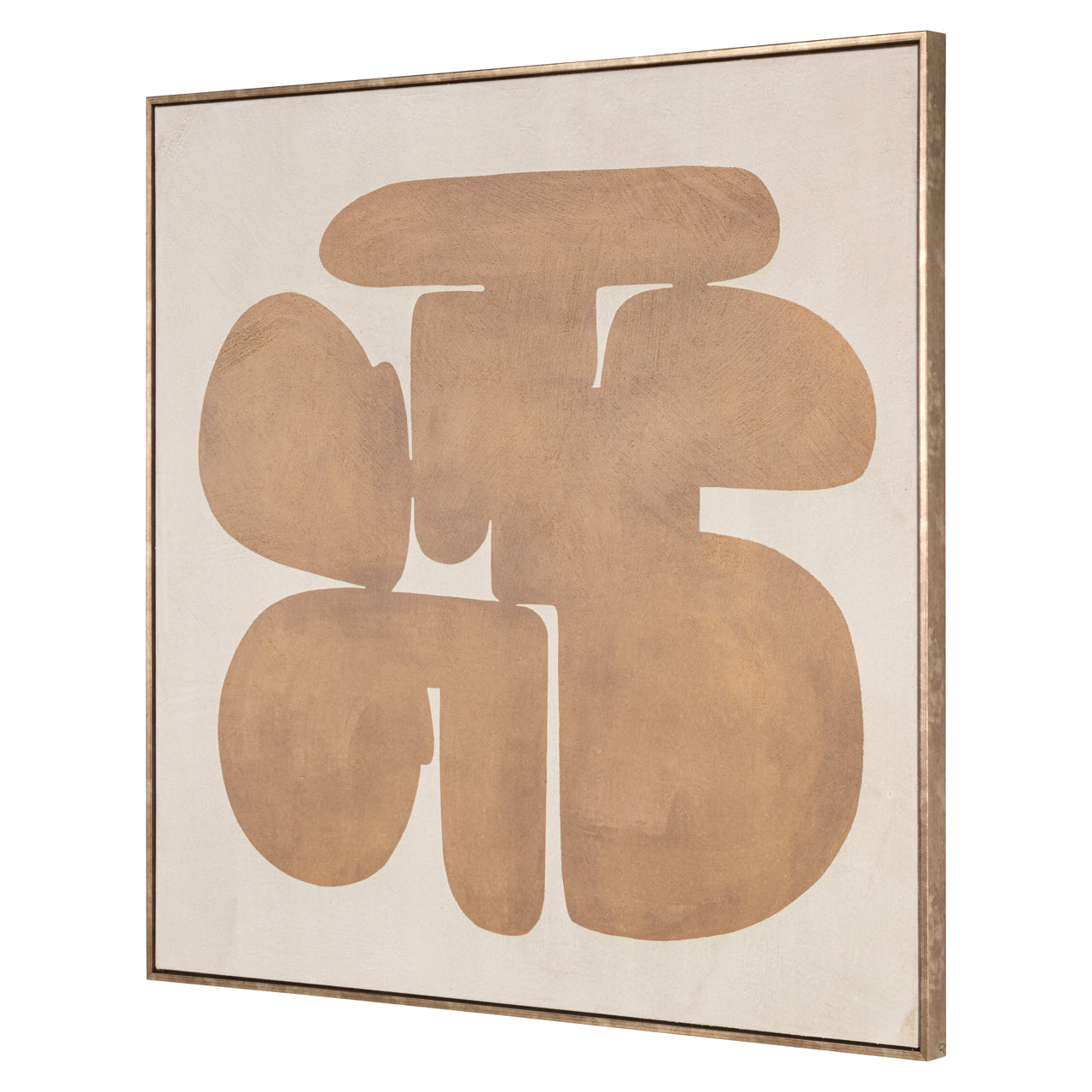 Richmond Interiors Wandbild Wall Art Odyssey Gold rechts | 100x100 cm