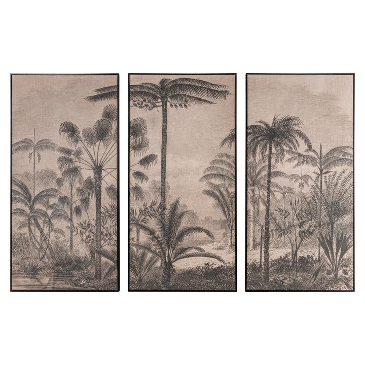 Richmond Interiors Wandbild Wall Art Rhapsody Braun | Triptychon