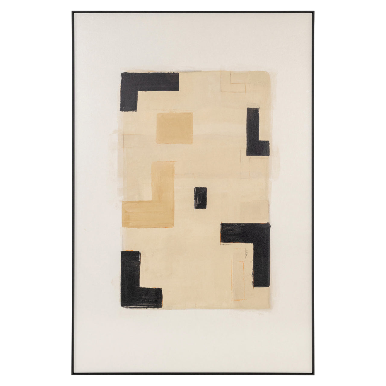 Richmond Interiors Wandbild Wall Art Vortex beige links | 80x120 cm