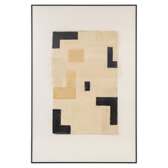 Richmond Interiors Wandbild Wall Art Vortex beige links | 80x120 cm