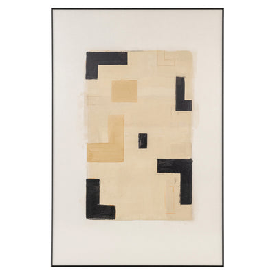 Richmond Interiors Wandbild Wall Art Vortex beige links | 80x120 cm