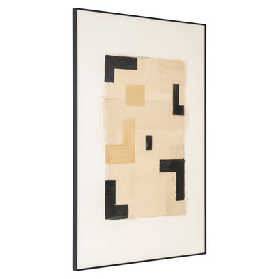 Richmond Interiors Wandbild Wall Art Vortex beige links | 80x120 cm