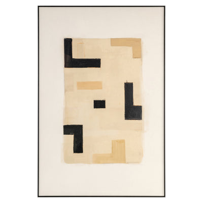 Richmond Interiors Wandbild Wall Art Vortex beige rechts | 80x120 cm