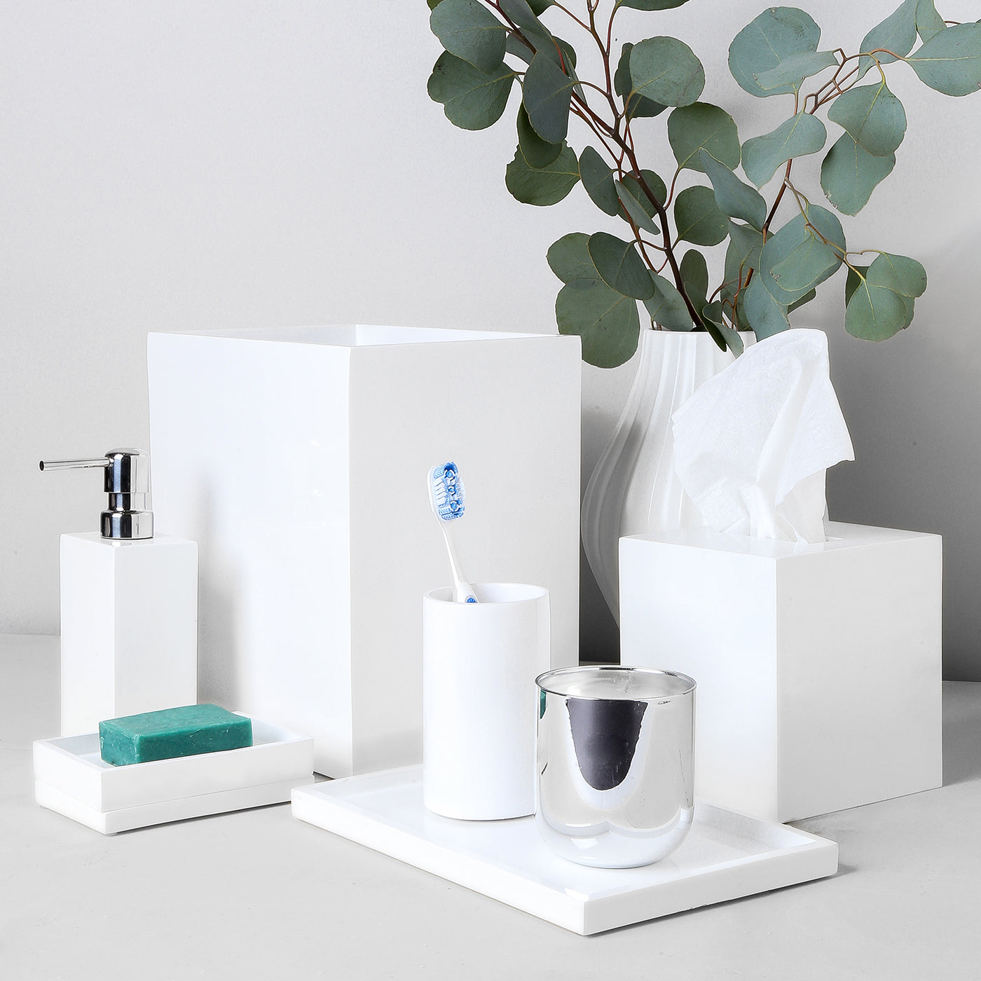 Jonathan Adler Kosmetiktuchbox Lacquer | Weiß
