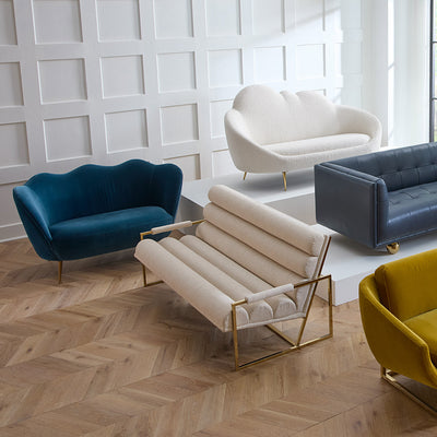 Jonathan Adler Ripple Apartment Sofa | Varese Petrol