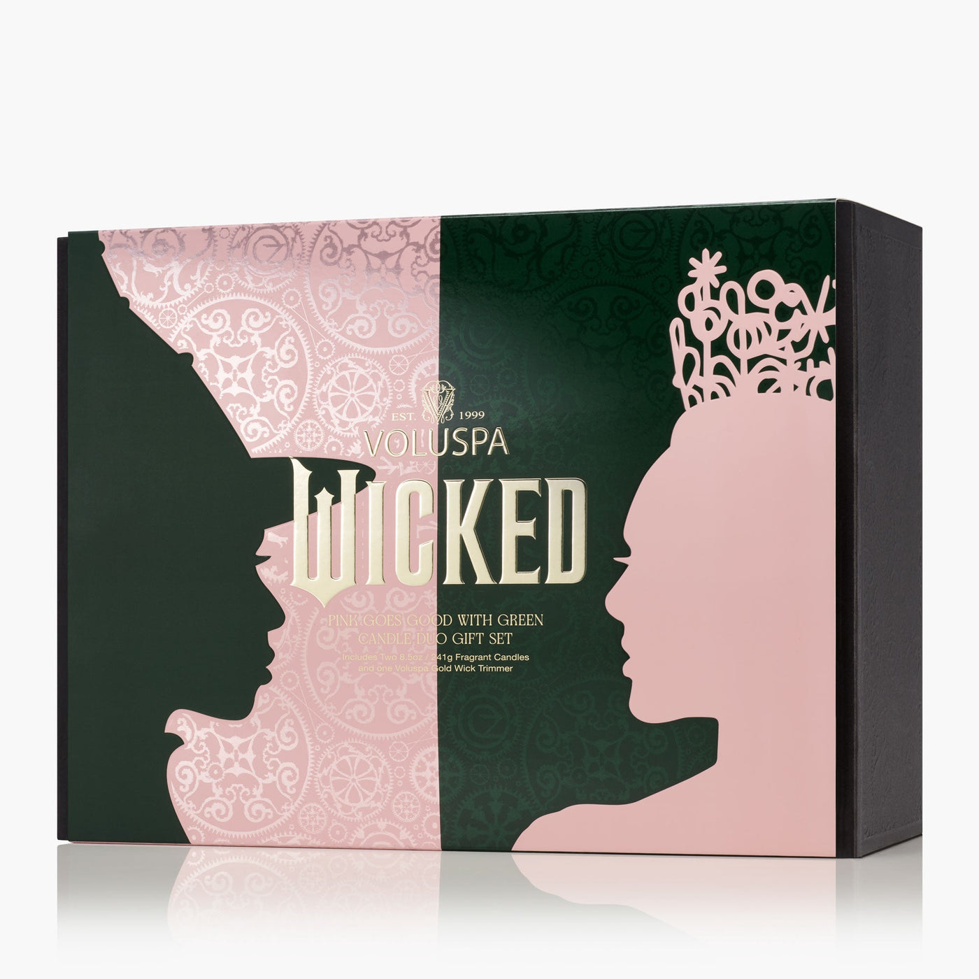 Voluspa Geschenkset Duftkerzen & Dochtschere Wicked Pink Goes Good With Green