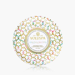 Voluspa 3-Docht Duftkerze Wildflowers | Dose mit Deckel