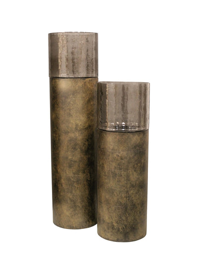 Richmond Interiors Windlicht Mayce gold | H 105 cm