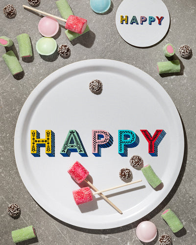 Jamida of Sweden Tablett Happy Multi | ø 31 cm