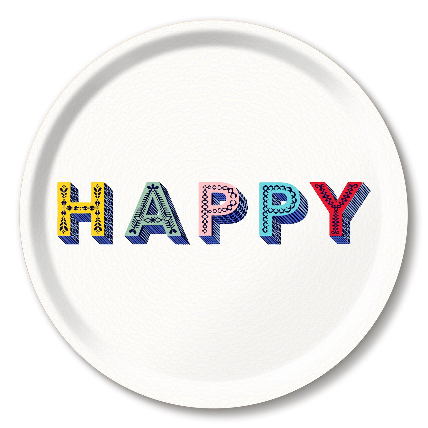 Jamida of Sweden Tablett Happy Multi | ø 31 cm