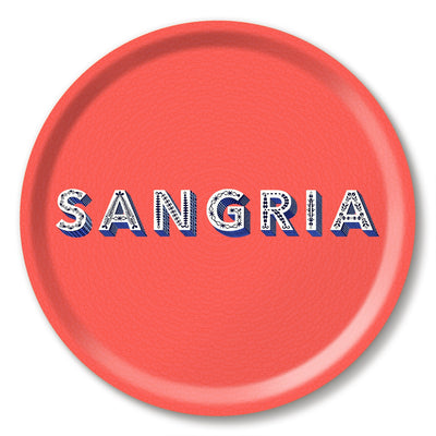 Jamida of Sweden Rundes Tablett Sangria Koralle | Ø 31 cm