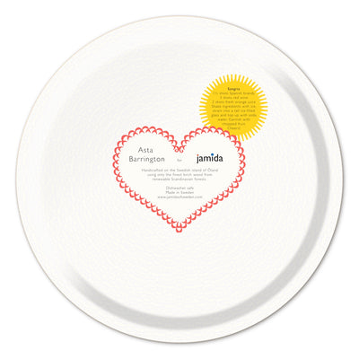 Jamida of Sweden Rundes Tablett Sangria Koralle | Ø 31 cm