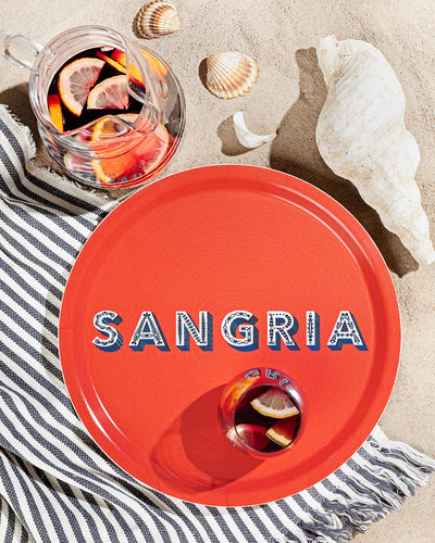Jamida of Sweden Rundes Tablett Sangria Koralle | Ø 31 cm