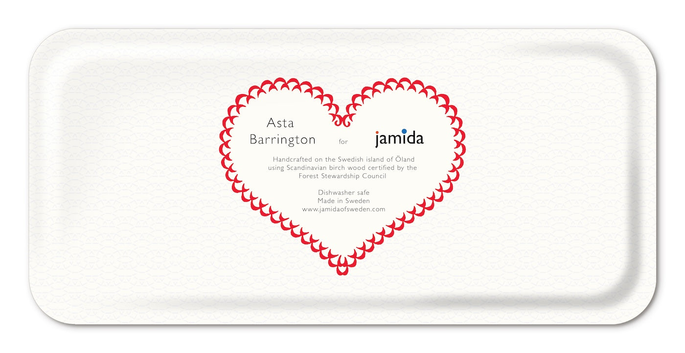 Jamida of Sweden Tablett Happy Multi | 32x15 cm