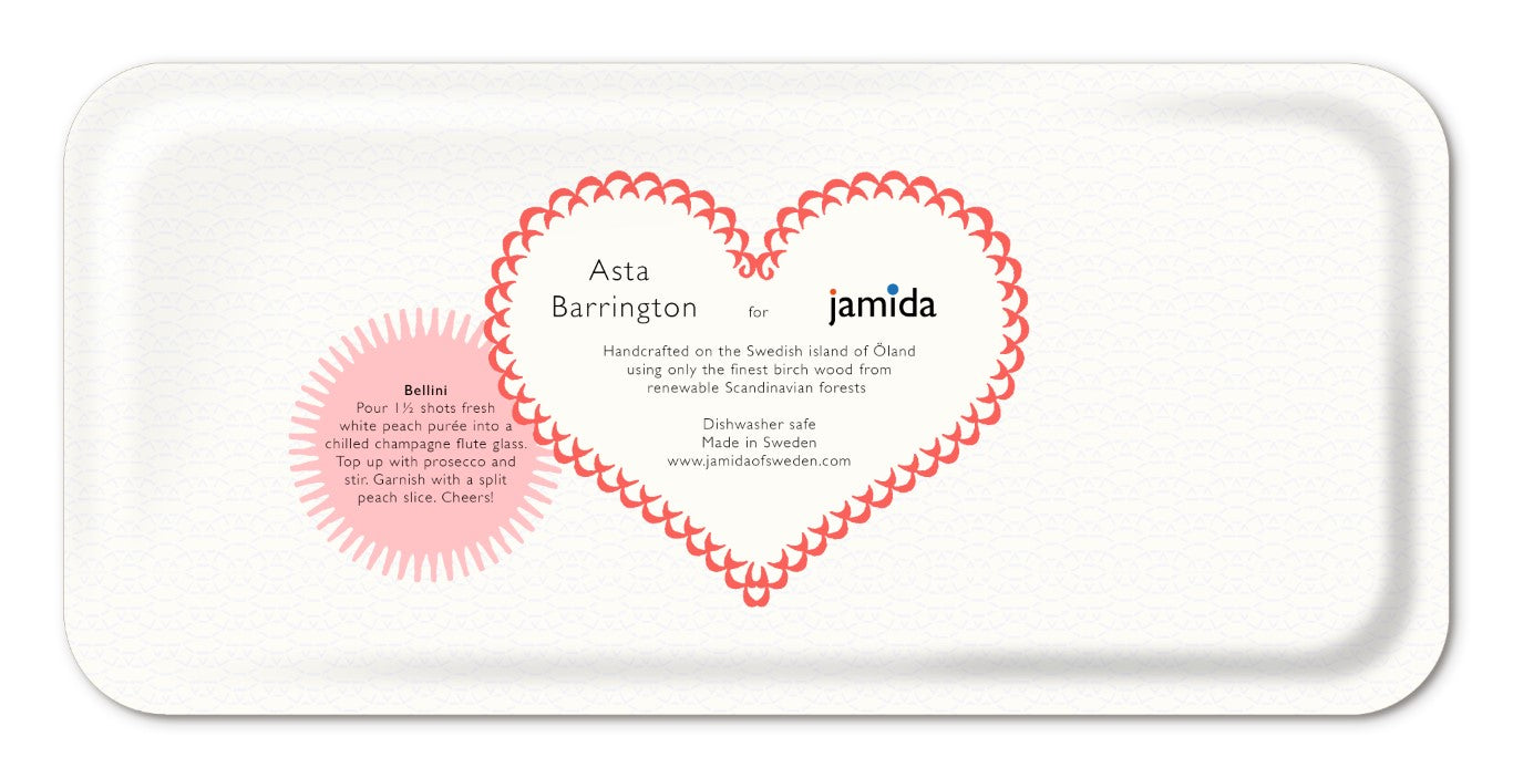 Jamida of Sweden Tablett Bellini Koralle | 32x15 cm
