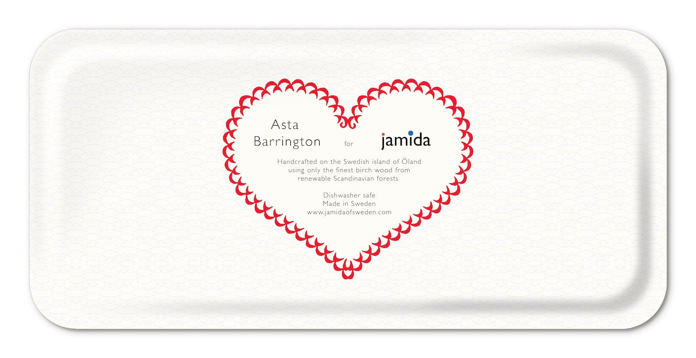Jamida of Sweden Tablett Espresso Rot | 32x15 cm