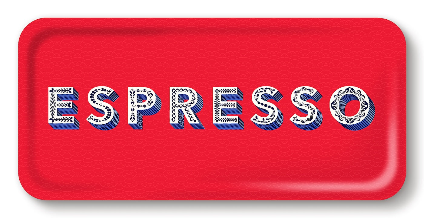 Jamida of Sweden Tablett Espresso Rot | 32x15 cm