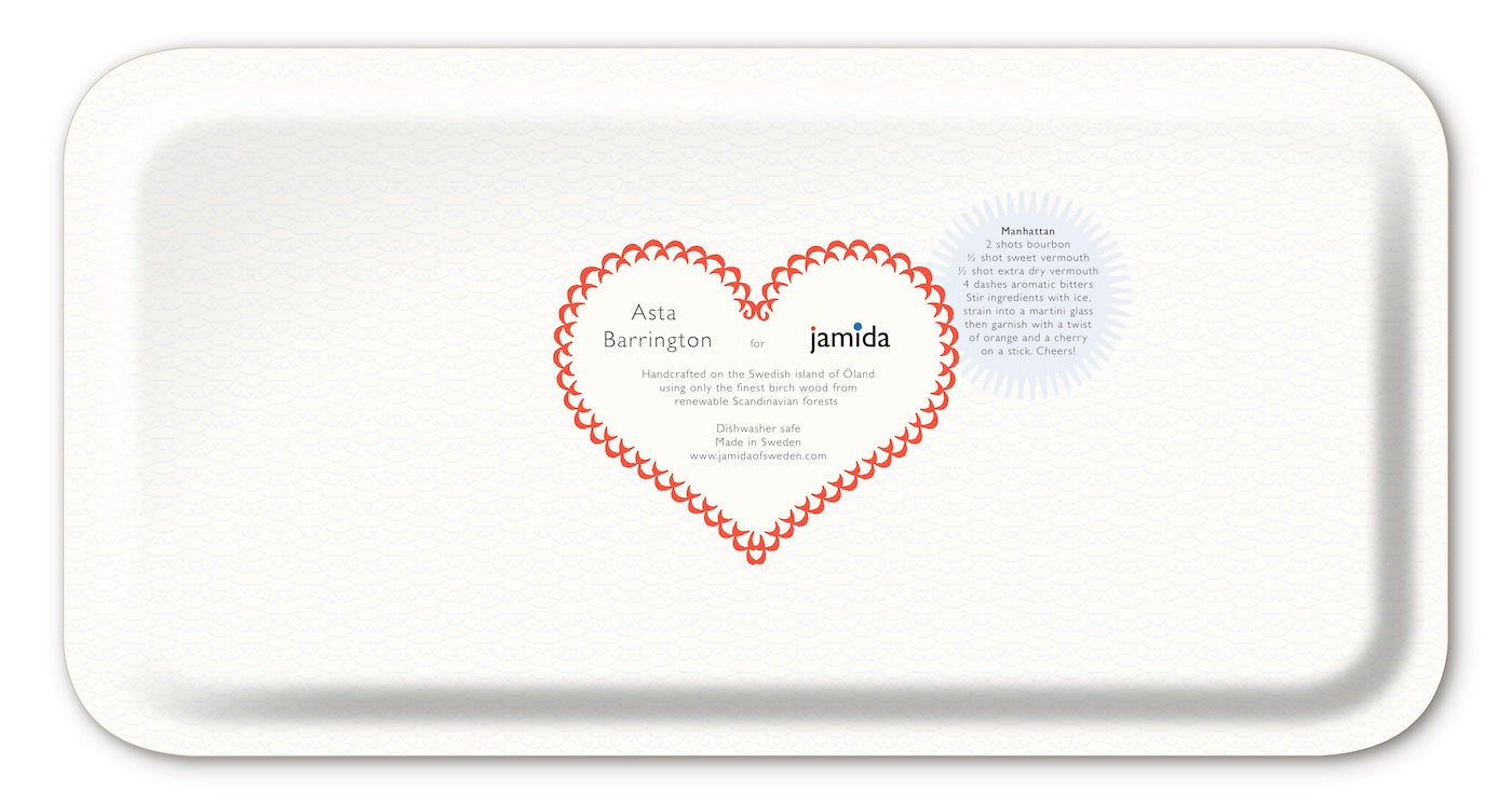 Jamida of Sweden Tablett Manhattan Orange | 43x22 cm