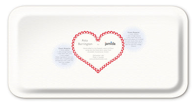 Jamida of Sweden Tablett Margarita Rot | 43x22 cm