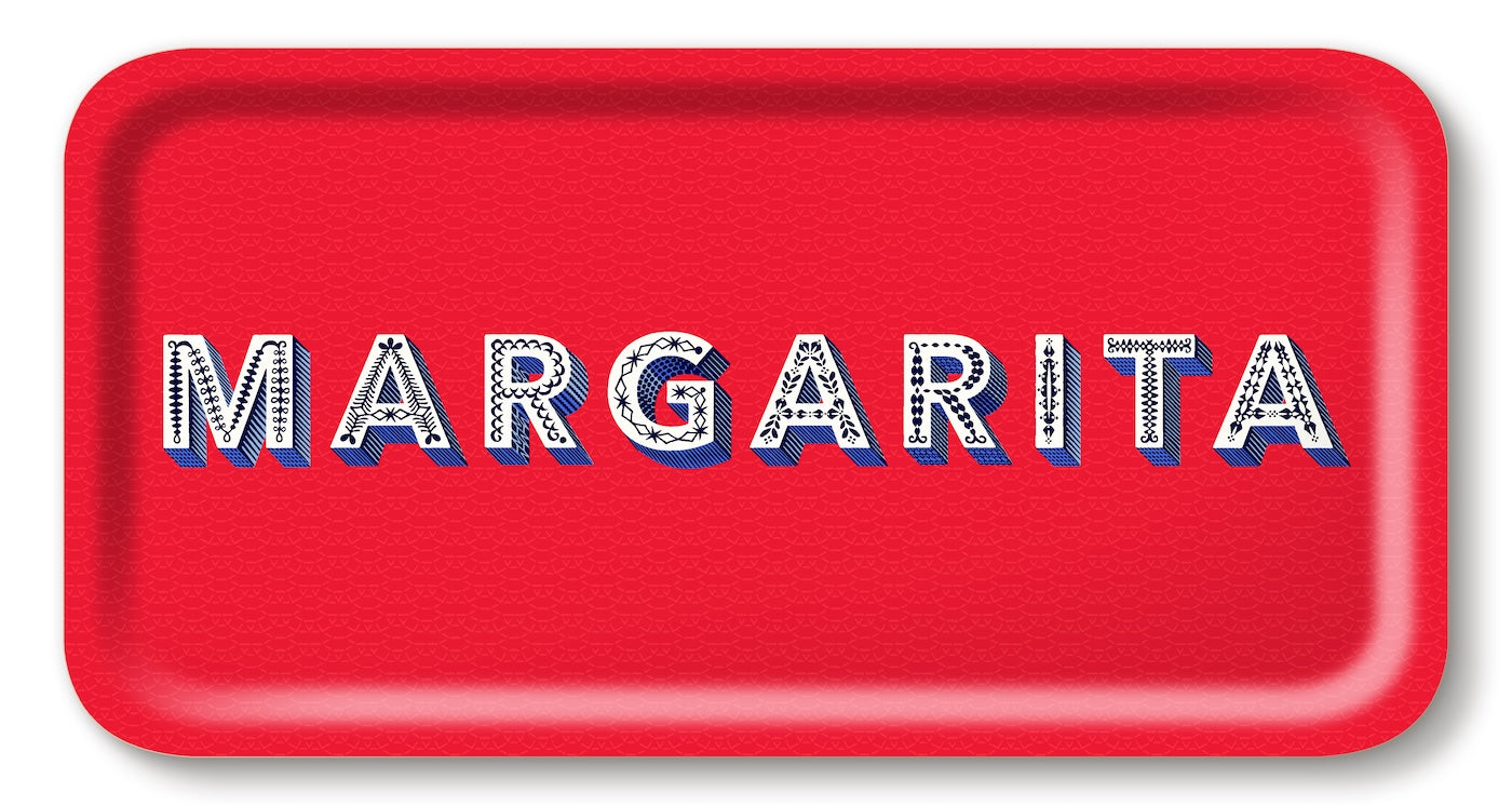 Jamida of Sweden Tablett Margarita Rot | 43x22 cm