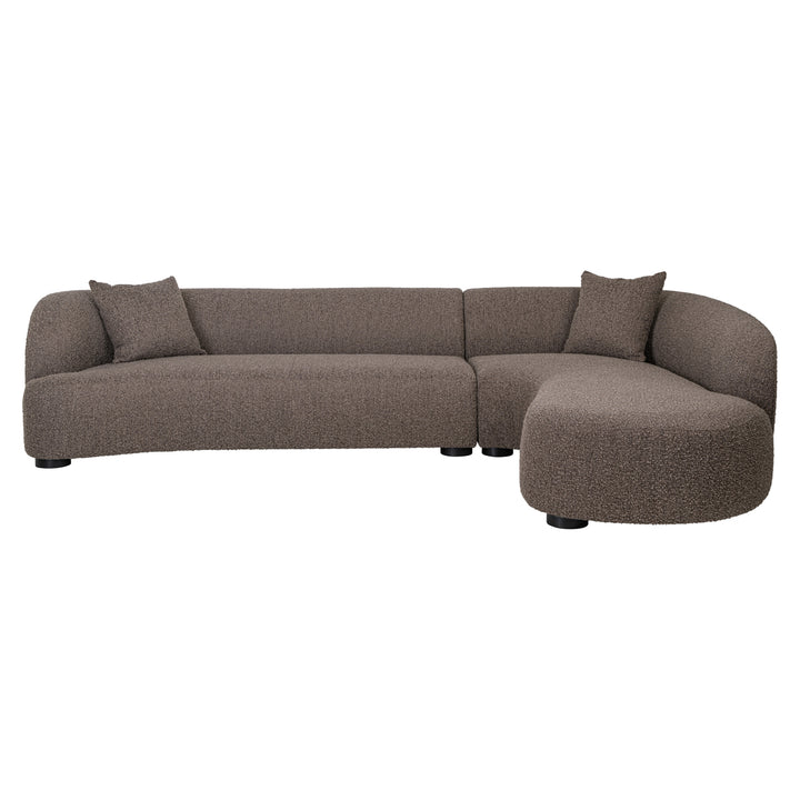 Richmond Interiors Canapé D’Angle Courbé Pandora Avec Lounge À Droite | Marron