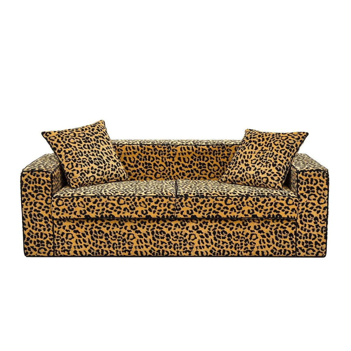 Abhika 2-Sitzer Samtsofa Gotha mit Leomuster