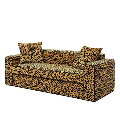 Abhika 2-Sitzer Samtsofa Gotha mit Leomuster