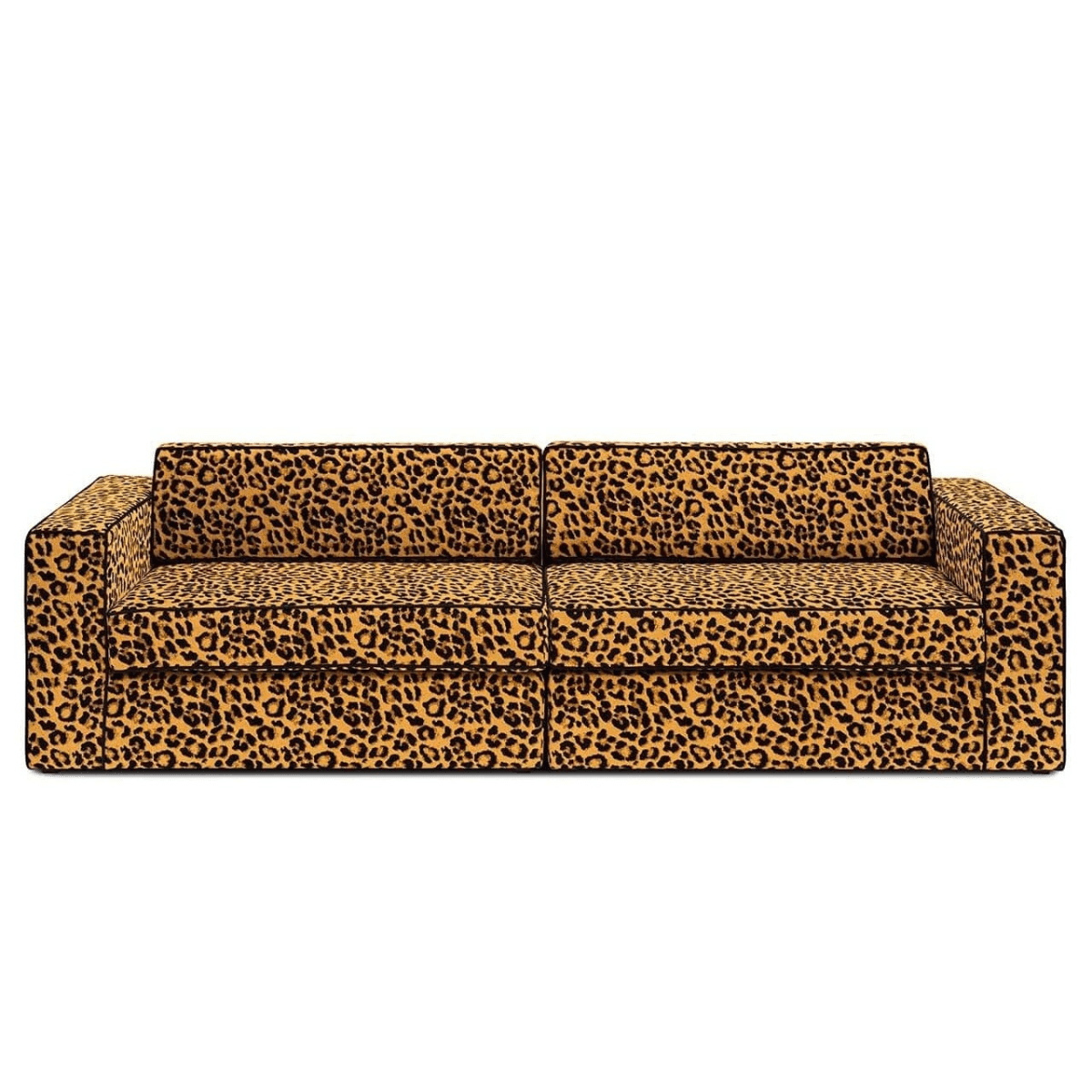 Abhika 3-Sitzer Samtsofa Gotha mit Leomuster