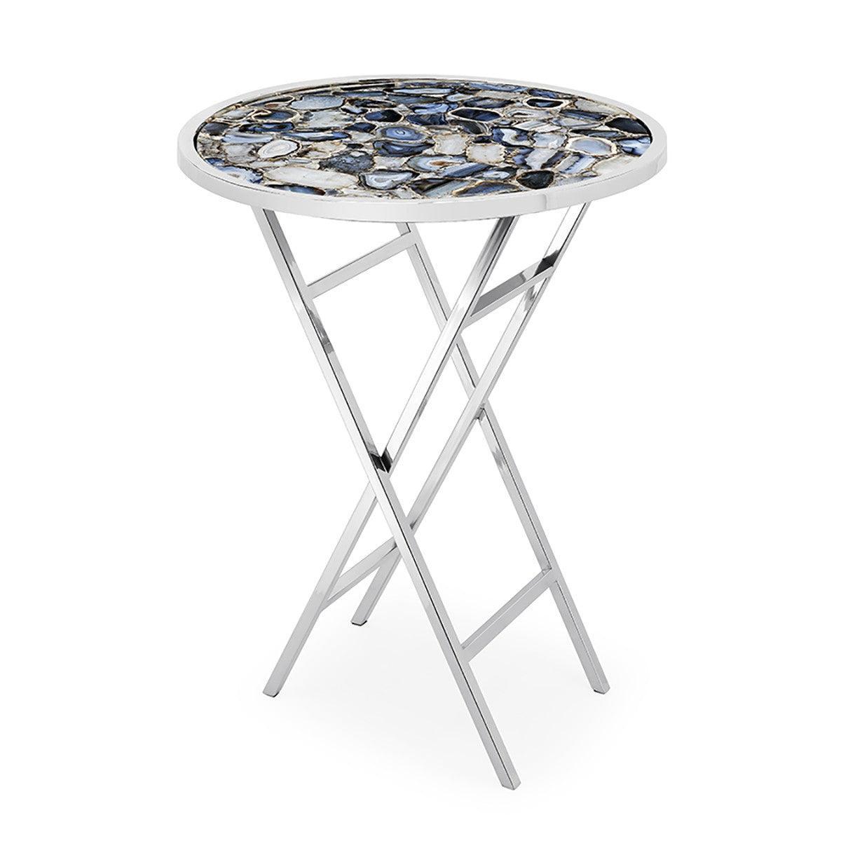 Abhika Beistelltisch mit kostbarem Achat | H 75 cm